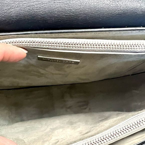 Michael Kors Daria Black Leather Saddle Crossbody Bag - Picture 8 of 16